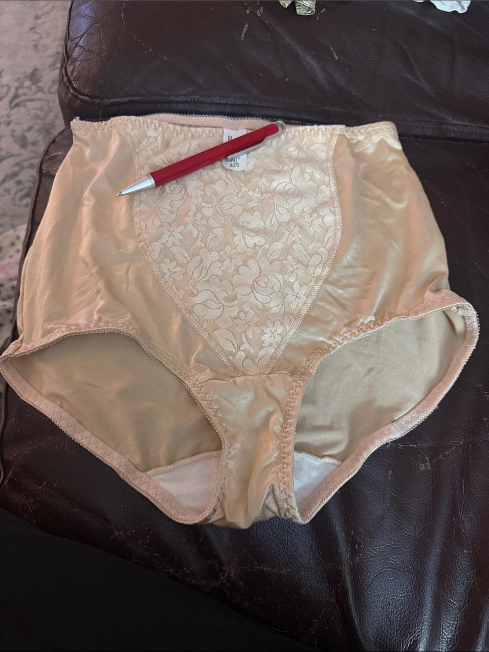 Bali Beige High-Waist Light Control Briefs with Lace Panel